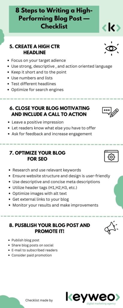 Keyweo checklist for an effective blog post 2