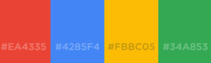 Google hex kleur codes
